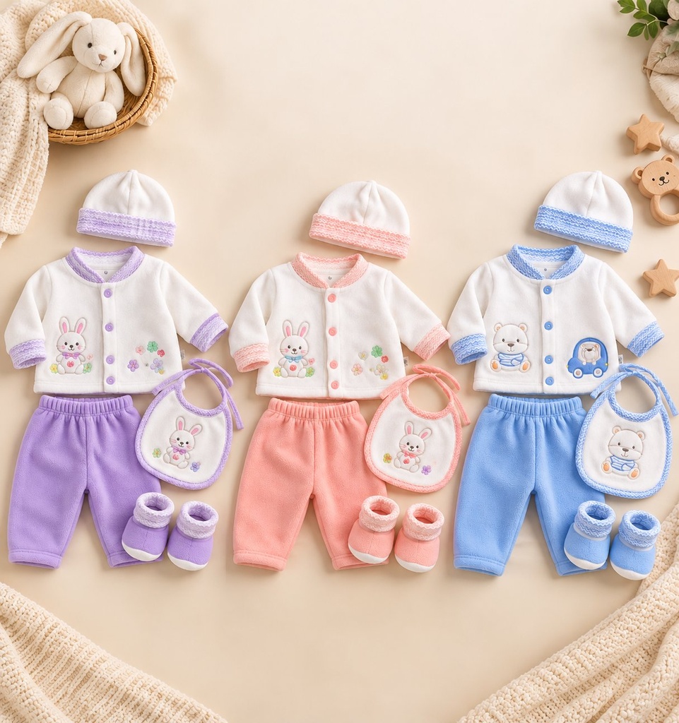 Conjuntos de bebé en tonos pastel