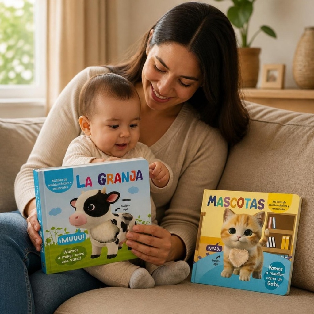 [E006-01] Libro Textura Grande (Mascotas)