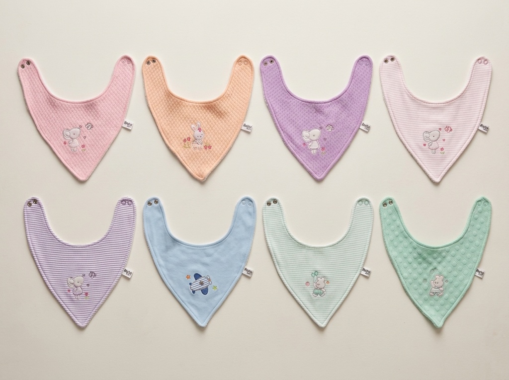 [L009-01] Bandana x3 Bordado (León Verde, Niño)
