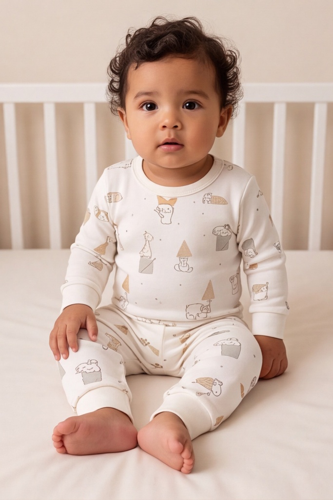 [R015-11] Pijama 2 Piezas (2 · 3 a 6 meses, Oso Verde)