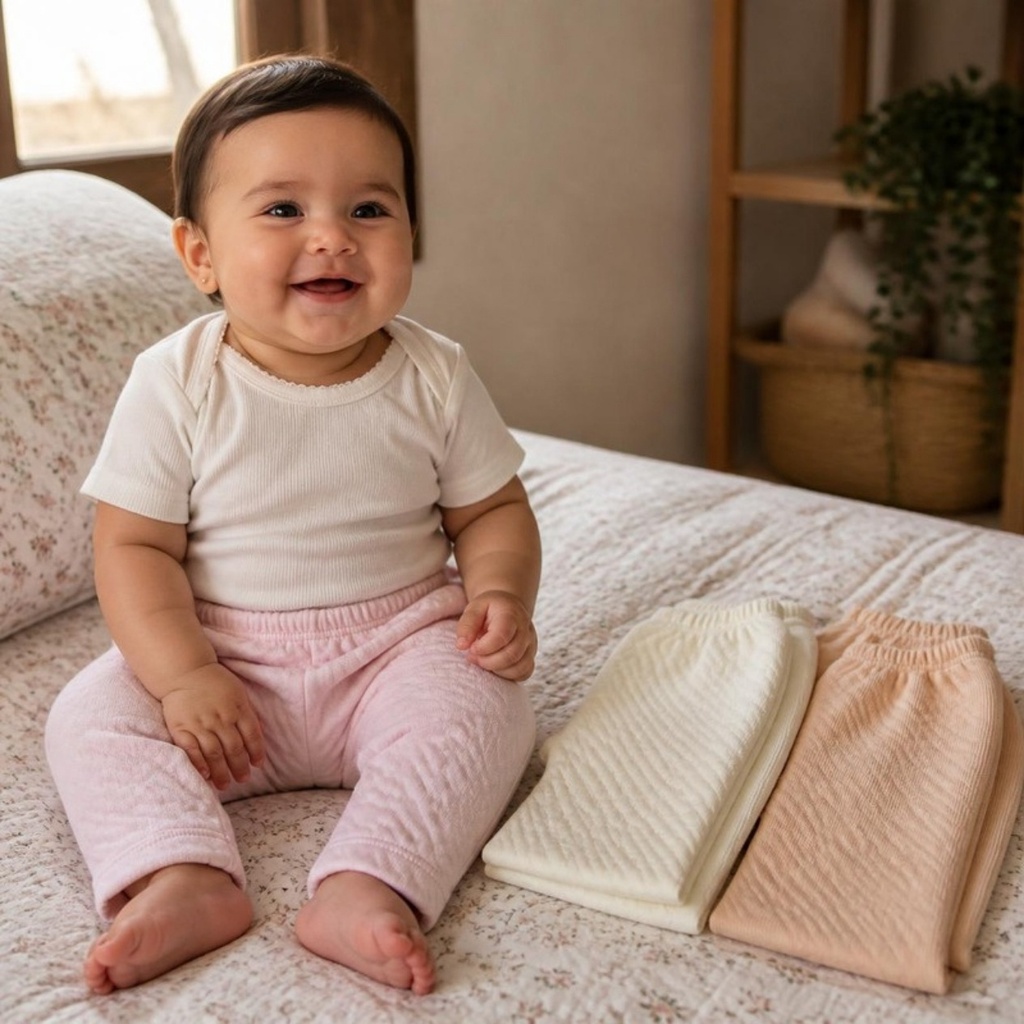 [R016-01] Set Pantalones x3 (Melón Blanco Y Rosado)